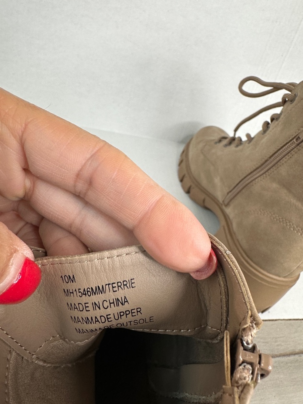 MIA Tan Lace-Up Lug Combat Boots - Picture 6 of 6